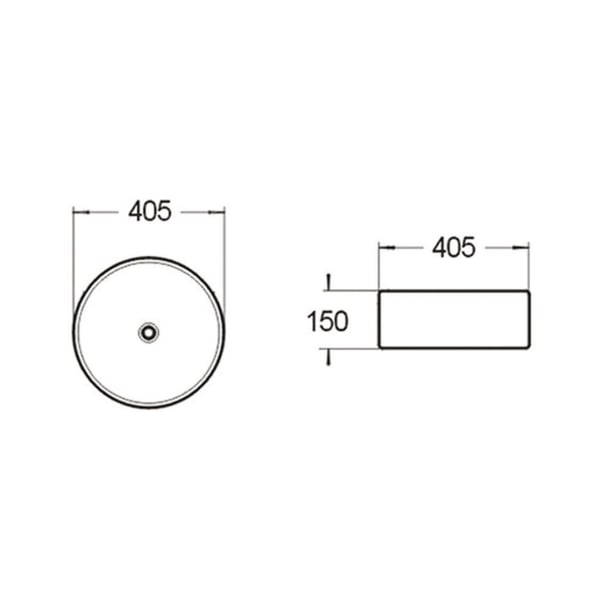 Νιπτήρας Style white D 40.5 cm 